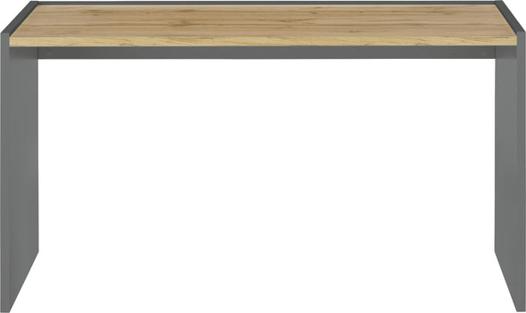 Birou City Giron modern minimalist gri cu stejar, 143 cm - LunaHome.ro