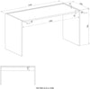 Birou City Giron modern minimalist gri cu stejar, 143 cm - LunaHome.ro