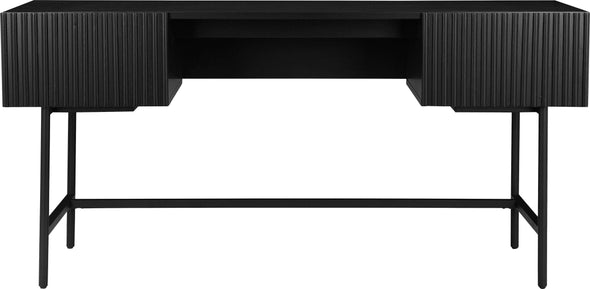 Birou Dave cu design elegant retro si cadru metalic negru 160 cm - LunaHome.ro