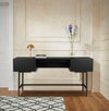Birou Dave cu design elegant retro si cadru metalic negru 160 cm - LunaHome.ro