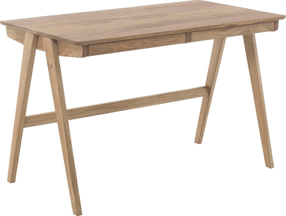 Birou Delia din lemn de stejar natur cu sertare 120 cm - LunaHome.ro