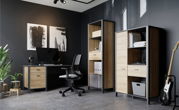 Birou HighRock cu design industrial 120 cm lățime - LunaHome.ro