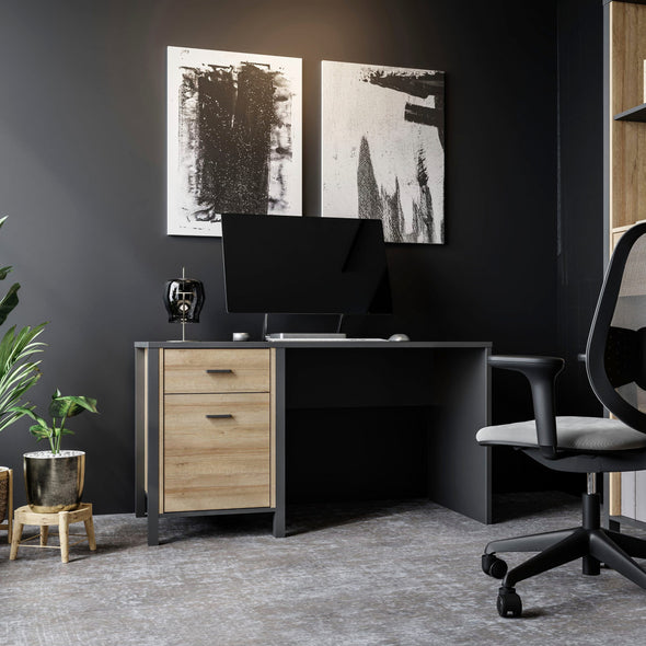 Birou HighRock cu design industrial 120 cm lățime - LunaHome.ro