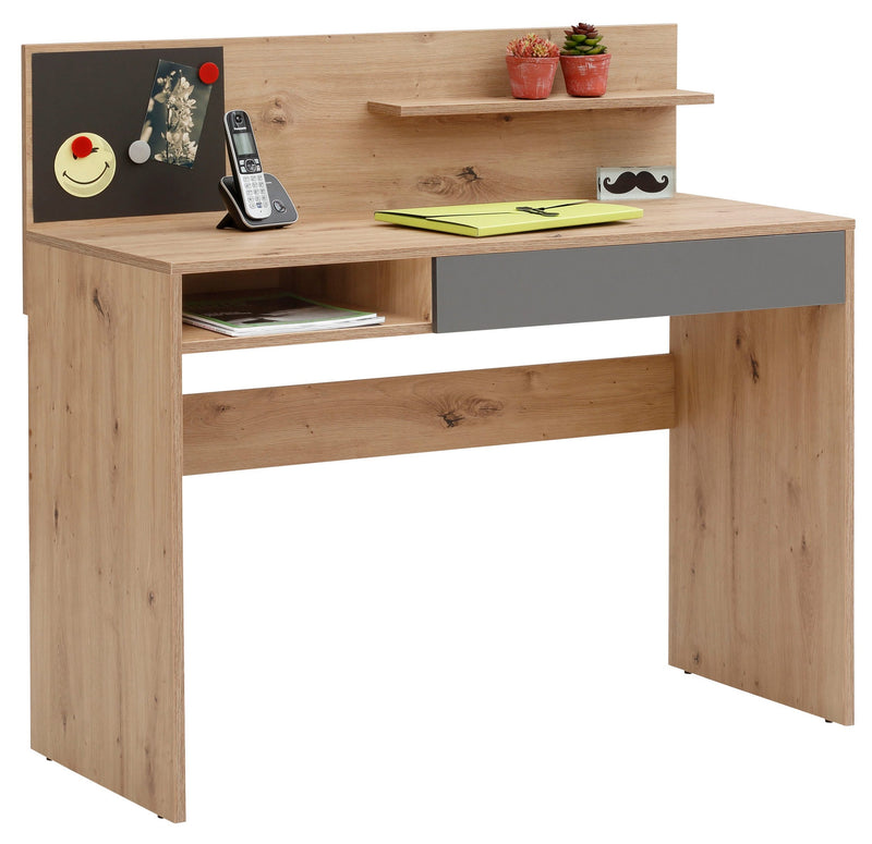Birou INOSIGN cu tabla magnetica, un sertar si raft, 110 cm - LunaHome.ro