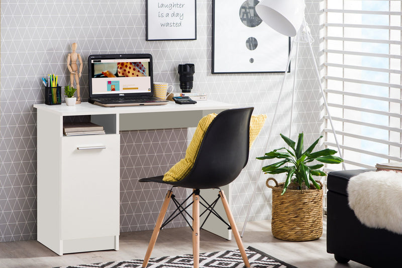 Birou Inosign Rey alb ideal pentru spatii mici, 100 cm lungime - LunaHome.ro