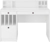 Birou Licia alb cu multe compartimente 120 cm lungime - LunaHome.ro