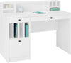 Birou Licia alb cu multe compartimente 120 cm lungime - LunaHome.ro