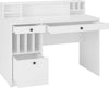 Birou Licia alb cu multe compartimente 120 cm lungime - LunaHome.ro