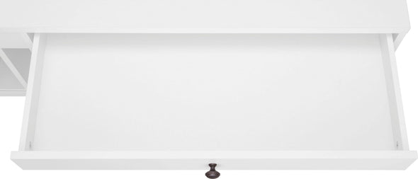 Birou Licia alb cu multe compartimente 120 cm lungime - LunaHome.ro