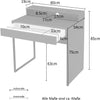 Birou Moid cu design alb ideal in spatii mici, 80 cm lățime - LunaHome.ro