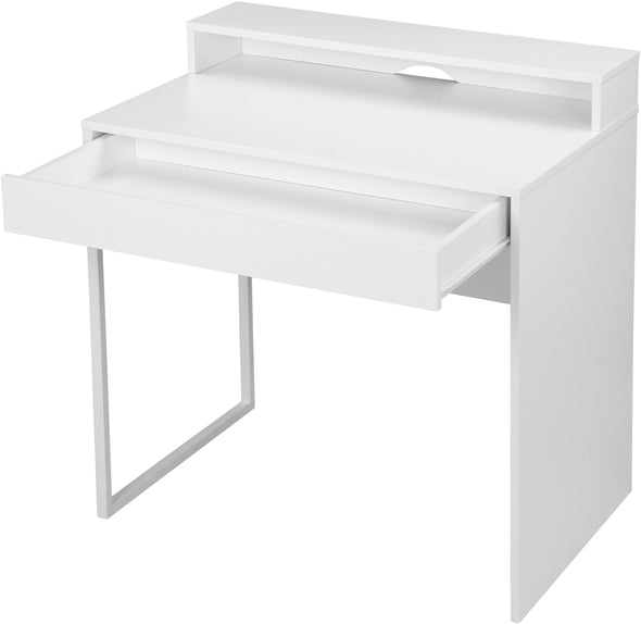 Birou Moid cu design alb ideal in spatii mici, 80 cm lățime - LunaHome.ro