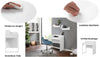 Birou Moid cu design alb ideal in spatii mici, 80 cm lățime - LunaHome.ro