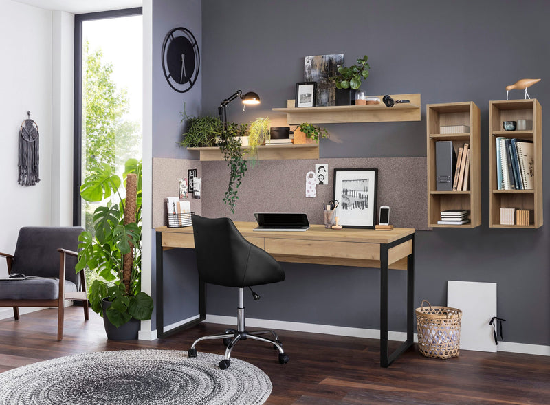Birou Moid cu doua sertare design industrial 160 cm - LunaHome.ro