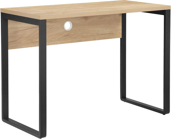 Birou Moid culoare stejar cu picioare din metal negru 100 cm lungime - LunaHome.ro
