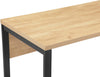 Birou Moid culoare stejar cu picioare din metal negru 100 cm lungime - LunaHome.ro
