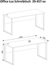 Birou OfficeLux gri deschis cu cadru din metal argintiu 170 cm lățime - LunaHome.ro