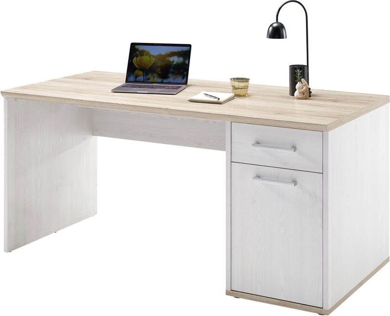 Birou Romance in doua culori cu depozitare 160 cm - LunaHome.ro