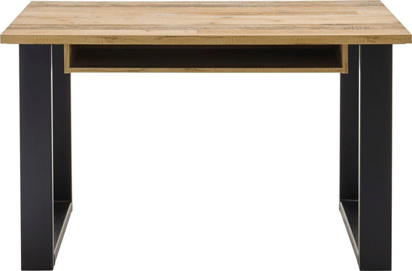 Birou Sherwood cu aspect de lemn, design industrial, 125 cm lungime - LunaHome.ro