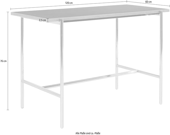 Birou Tara cu design industrial, baza metalica 120 cm lungime - LunaHome.ro