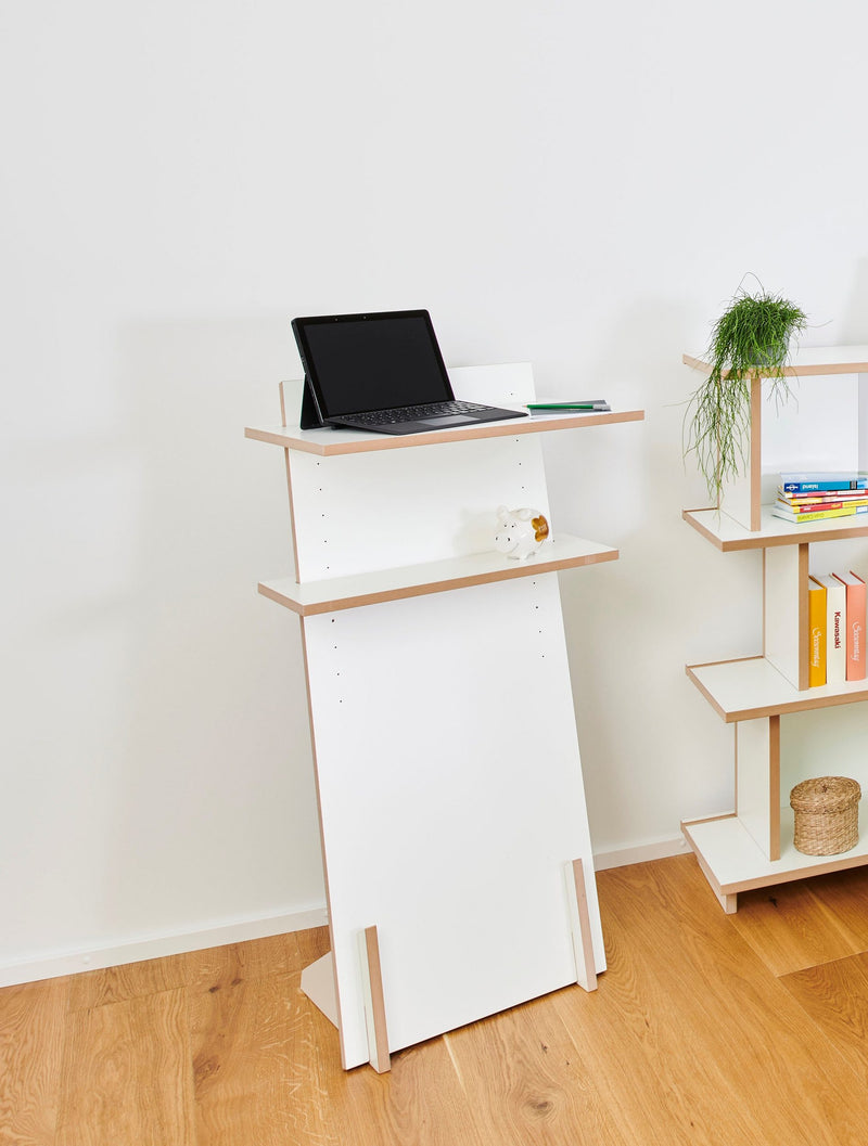 Birou reglabil Tojo alb cu design minimalist 58 cm lățime - LunaHome.ro