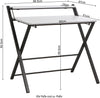 Birou minimalist Sulby culoare stejar cu cadru negru 86,5 cm lățime - LunaHome.ro