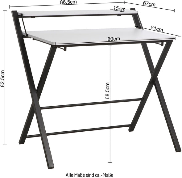 Birou minimalist Sulby culoare stejar cu cadru negru 86,5 cm lățime - LunaHome.ro
