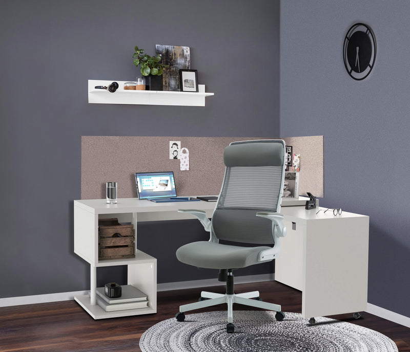 Birou de colț Lopar alb versatil cu design modern 180 cm - LunaHome.ro