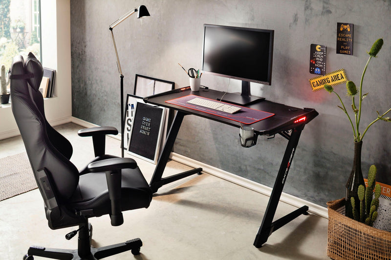 Birou de gaming DX Racer 1 negru cu LED-uri incluse 120 cm - LunaHome.ro