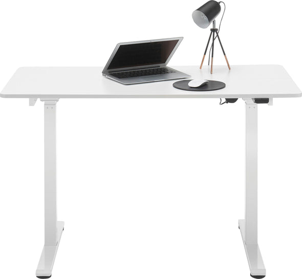 Birou electric Nakuru reglabil pe inaltime alb 120 cm - LunaHome.ro