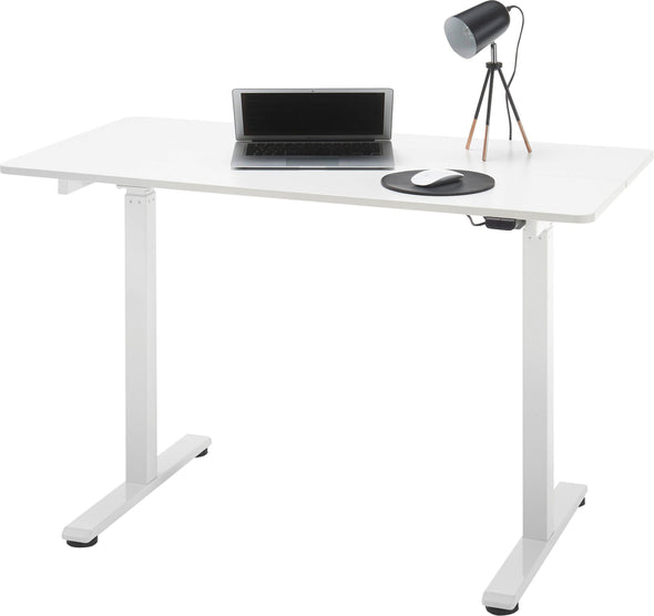 Birou electric Nakuru reglabil pe inaltime alb 120 cm - LunaHome.ro