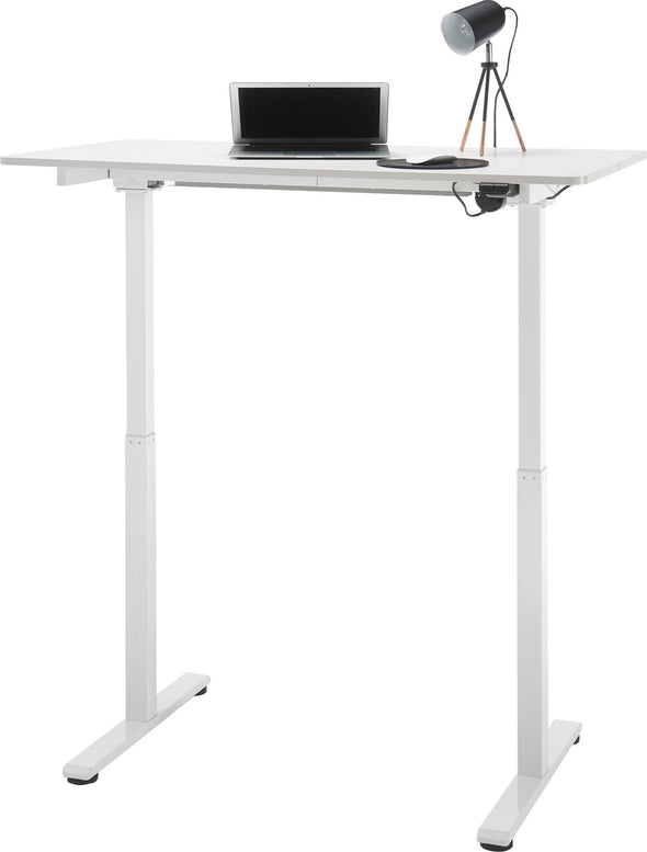 Birou electric Nakuru reglabil pe inaltime alb 120 cm - LunaHome.ro