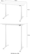 Birou electric Nakuru reglabil pe inaltime alb 120 cm - LunaHome.ro