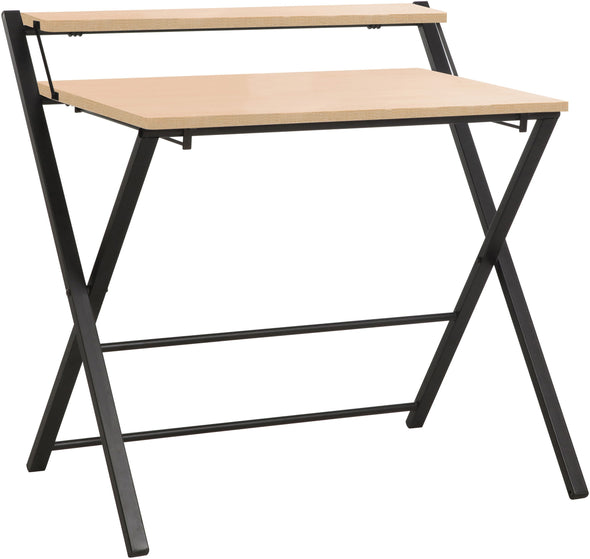 Birou minimalist Sulby culoare stejar cu cadru negru 86,5 cm lățime - LunaHome.ro