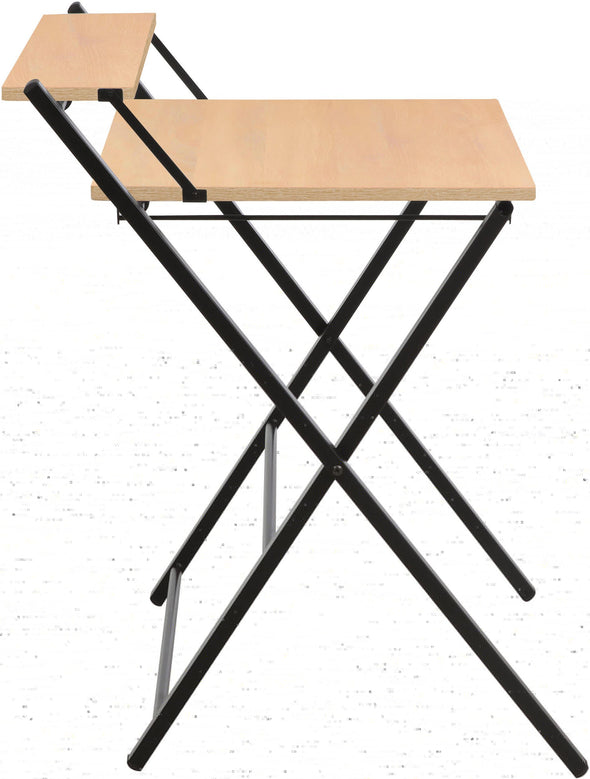 Birou minimalist Sulby culoare stejar cu cadru negru 86,5 cm lățime - LunaHome.ro