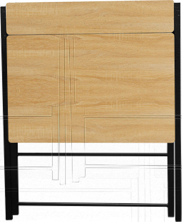 Birou minimalist Sulby culoare stejar cu cadru negru 86,5 cm lățime - LunaHome.ro