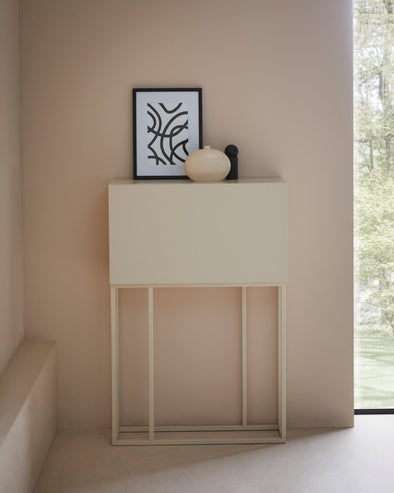 Birou pliabil Ranya crem din Mdf, 80 cm latime - LunaHome.ro