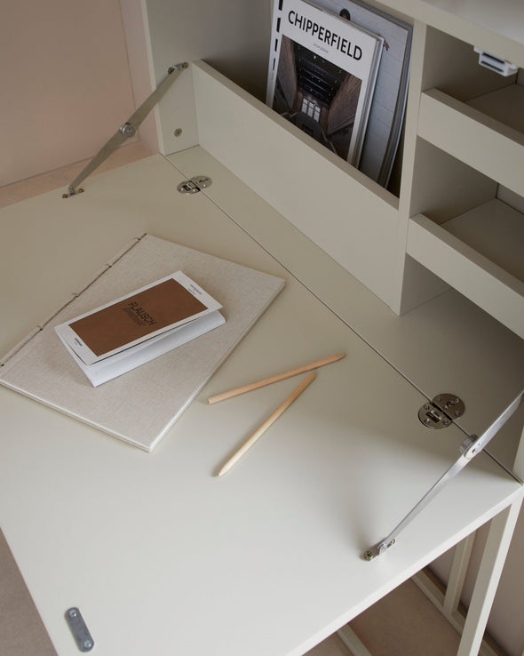 Birou pliabil Ranya crem din Mdf, 80 cm latime - LunaHome.ro