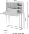 Birou pliabil Ranya crem din Mdf, 80 cm latime - LunaHome.ro