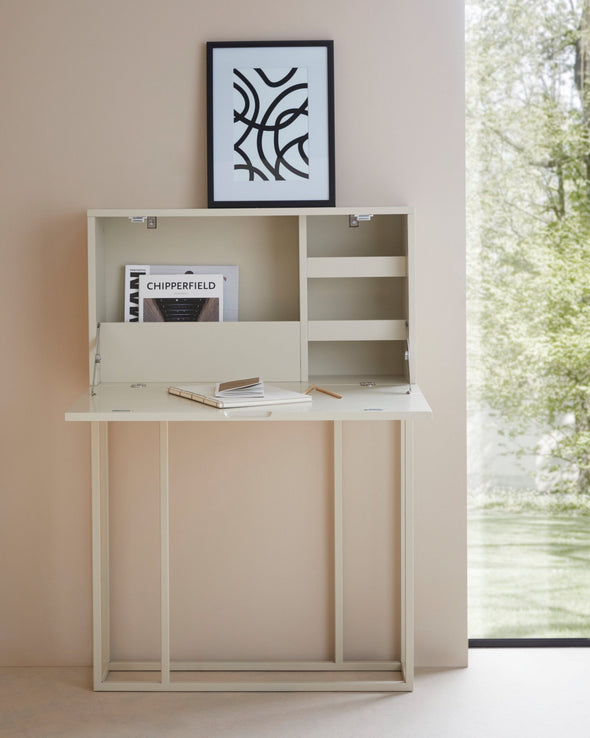 Birou pliabil Ranya crem din Mdf, 80 cm latime - LunaHome.ro