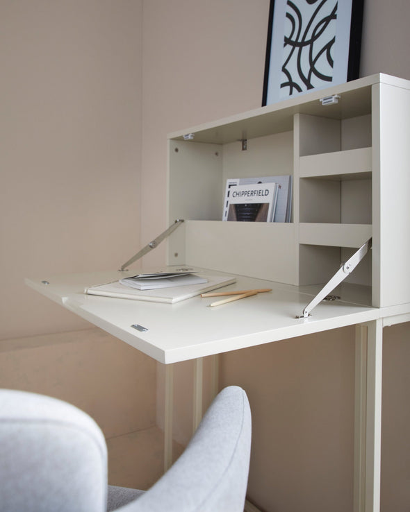 Birou pliabil Ranya crem din Mdf, 80 cm latime - LunaHome.ro