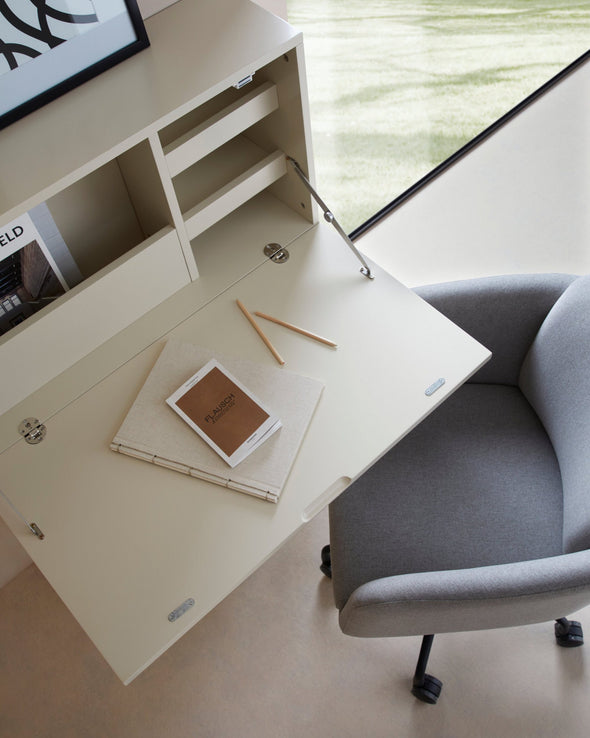 Birou pliabil Ranya crem din Mdf, 80 cm latime - LunaHome.ro