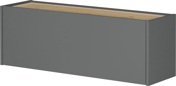 Birou secretaire de perete City Giron gri antracit, 100 cm latime - LunaHome.ro