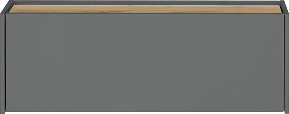 Birou secretaire de perete City Giron gri antracit, 100 cm latime - LunaHome.ro