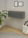 Birou secretaire de perete City Giron gri antracit, 100 cm latime - LunaHome.ro
