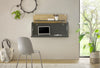 Birou secretaire de perete City Giron gri antracit, 100 cm latime - LunaHome.ro