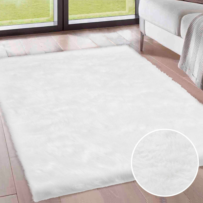 Blăniță ecologica alba Valeska foarte moale si pufoasa 160x230 cm - LunaHome.ro
