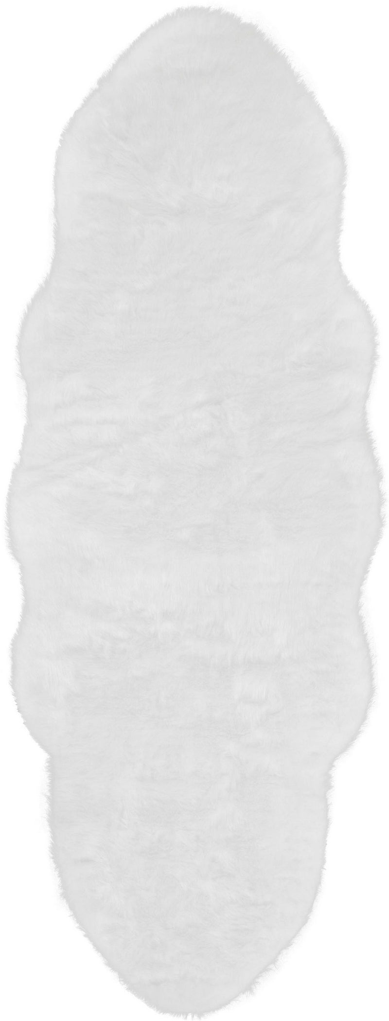 Blăniță ecologica alba Valeska foarte moale si pufoasa 65x180 cm - LunaHome.ro