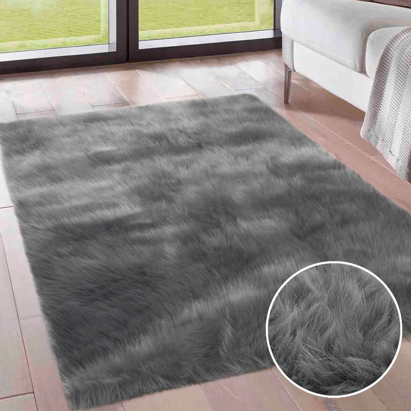Blăniță ecologica gri Valeska  foarte moale si pufoasa 160x230 cm - LunaHome.ro