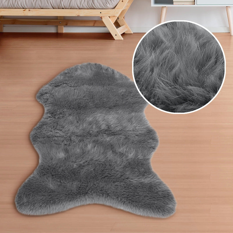 Blăniță ecologica gri Valeska foarte moale si pufoasa 50x90 cm - LunaHome.ro