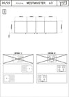Bucătărie Westminster cu aspect de lemn, 204 cm lungime - LunaHome.ro
